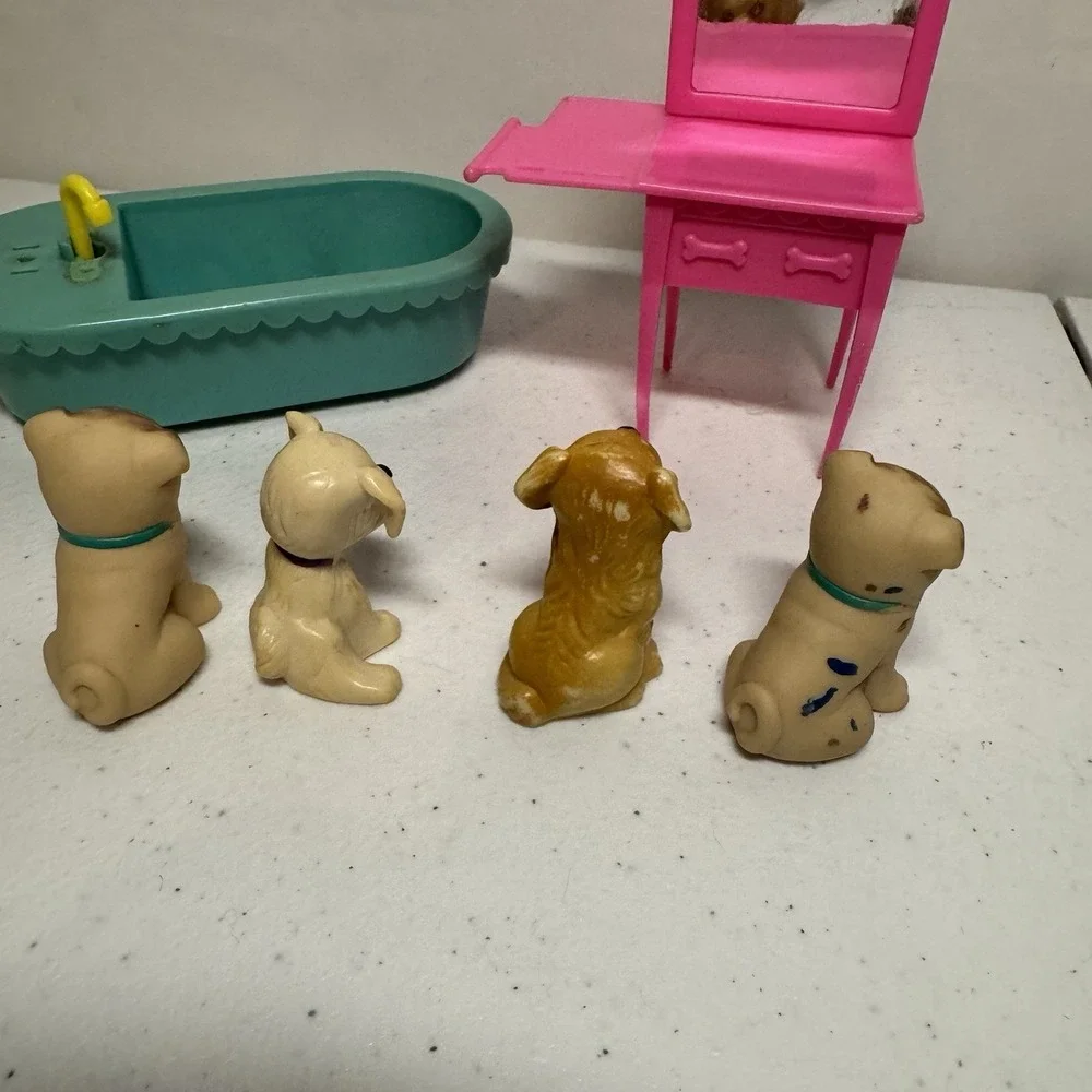 VTG Kenner 1993 Littlest Pet Shop Pal Around‎ Pups Splash Happy Puppies LPS